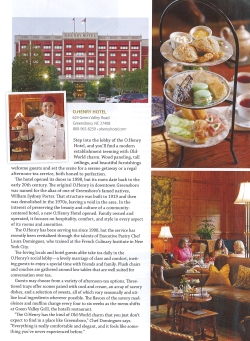 TeaTime Magazine Article about O.Henry Hotel