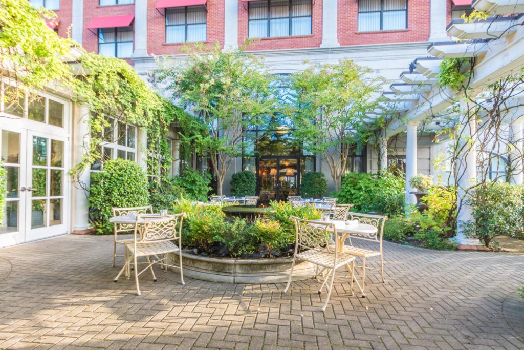 Don Rives Cloister Garden at O.Henry Hotel in Greensboro, NC