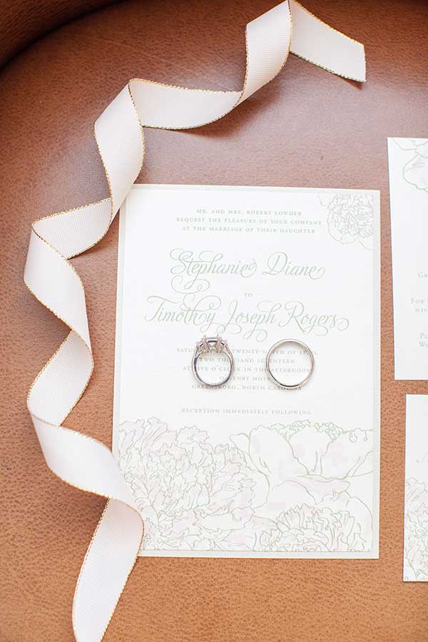 Weddings at O.Henry Hotel with Stephanie and Tim's Wedding Invitations