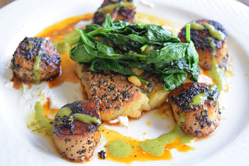 Black Urfa Pepper Dusted Scallops GVG