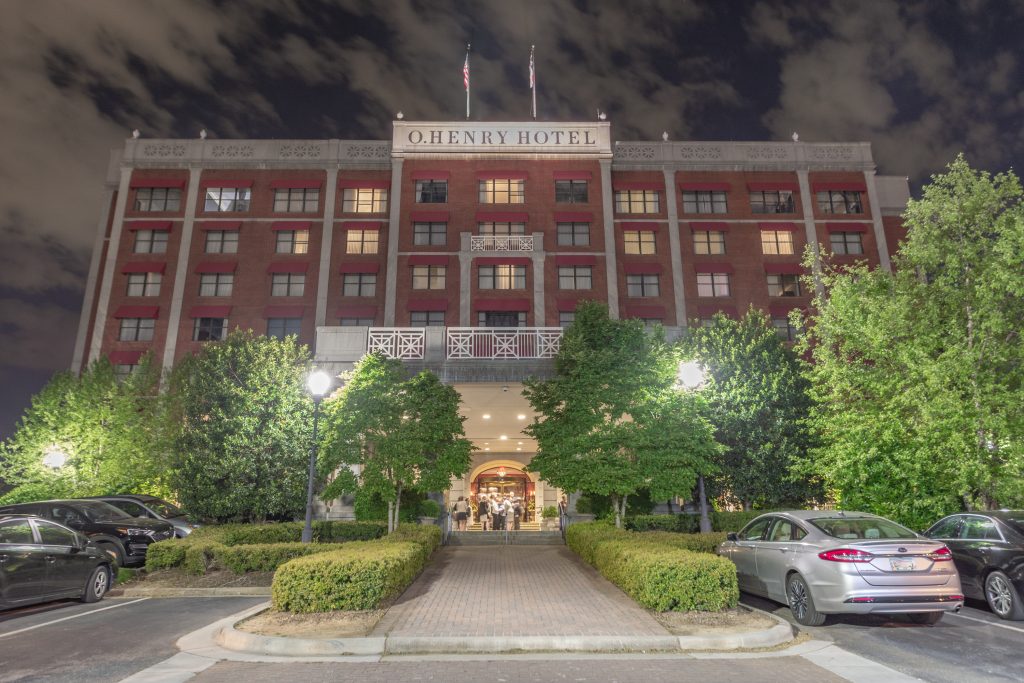 O.Henry Hotel Elegant evening photo of O.Henry Hotel, near the Greensboro Complex and First Horizon Coliseum