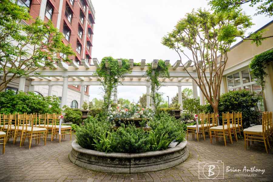 O.Henry Hotel Don Rives Cloister Garden by Brian Anthony Photography - The 778 square foot Don Rives Cloister Garden can sit 50 guests in theatre style seating. The garden is named after QW's late great friend and Minister of Design, Don Rives.