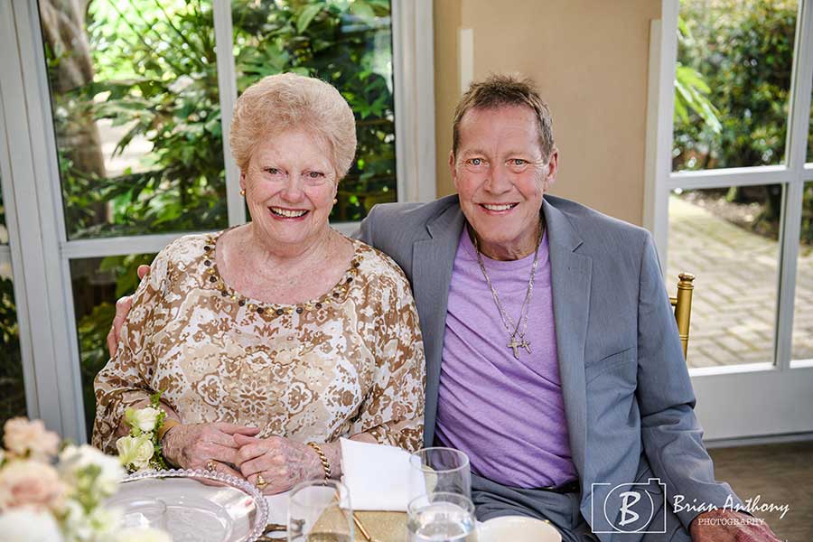 Kim's mother Nancy, seated next to Kim's Uncle Rex. Kim’s uncle Rex Seawell played golf with Jim in December 2021 prompting the reconnection on Facebook. Photo by Brian Anthony Photography.