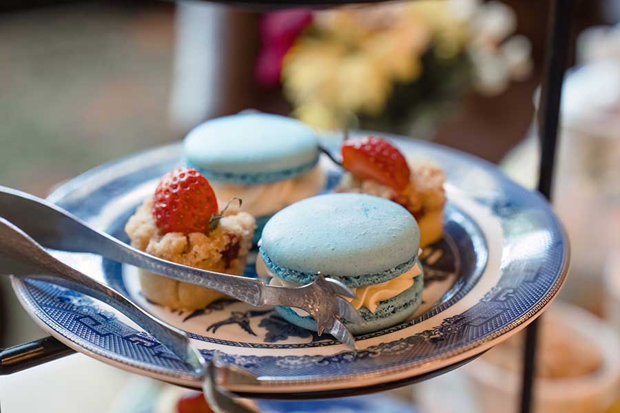 Custom made Macaroons by GVG Pastry Chefs | Photo by In His Image Photography Close up photo of custom made (by GVG Pastry Chef) pale blue macaroons for