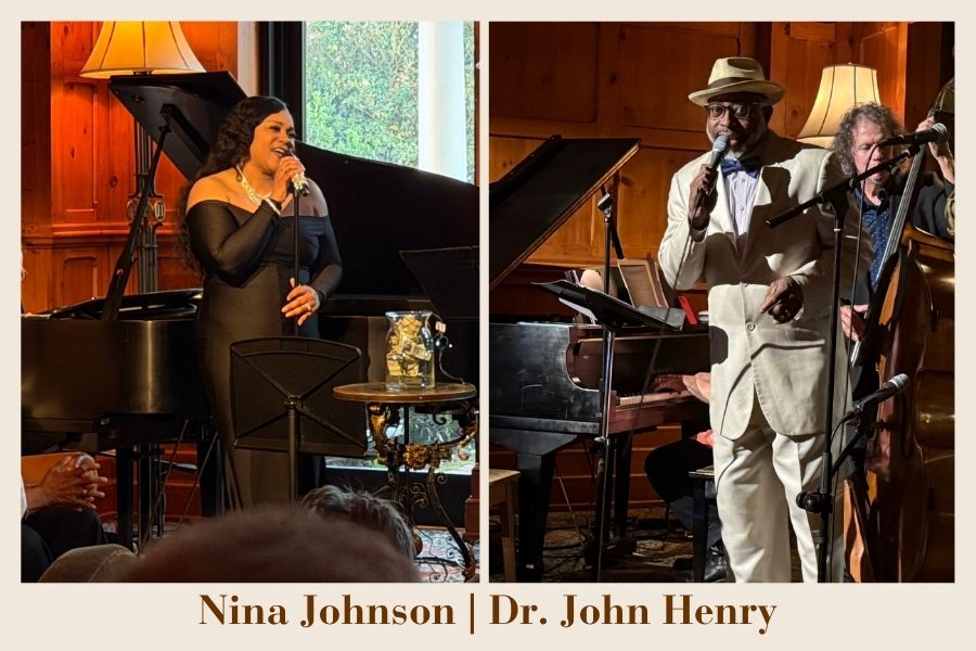 Nina Johnson and Dr. John Henry Nina Johnson & Dr. John Henry sing jazz at O.Henry Hotel