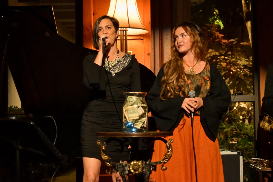 Sarah Strable & Jade Maturino sing jazz at O.Henry Hotel